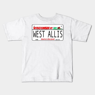 West Allis Wisconsin License Plate Design Kids T-Shirt